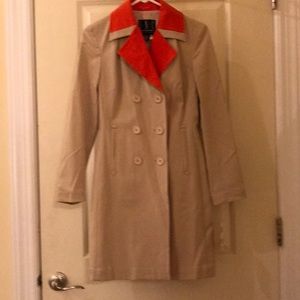 Trench Coat with Orange detail